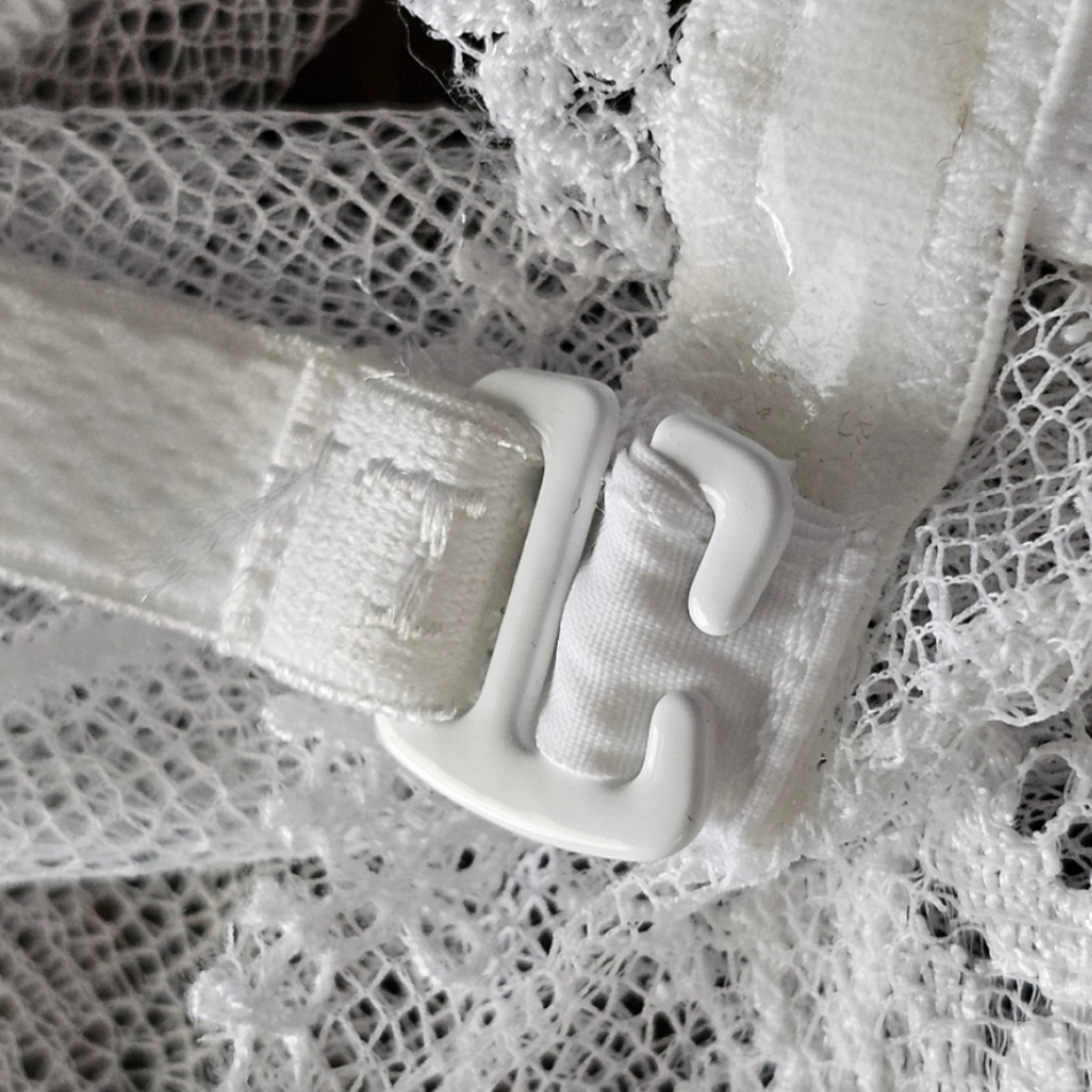 NWT La Perla White Lace Bridal Bra 34B - Picture 8 of 15